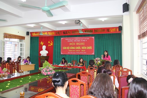 Hội nghị cán bộ - công chức - viên chức trường Tiểu học Ái Mộ A

